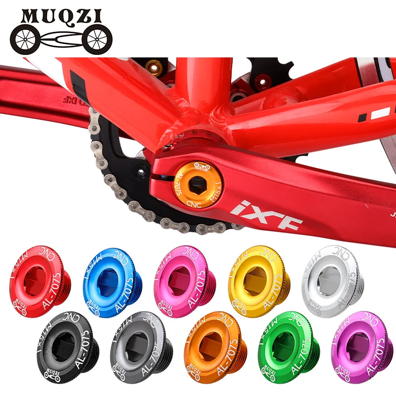 MUQZI Crankset Arm Bolt MTB Road Bike M15 Crank Fixing Screws Aluminum Alloy CNC Crank Cover Bicycle Parts Accessories