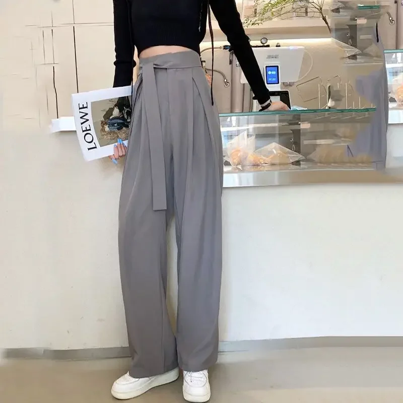 Pants for Women Long Korean Fashion With Pockets Woman Trousers 90s Autumn Casual Harajuku Original Slacks One Size Clothing G