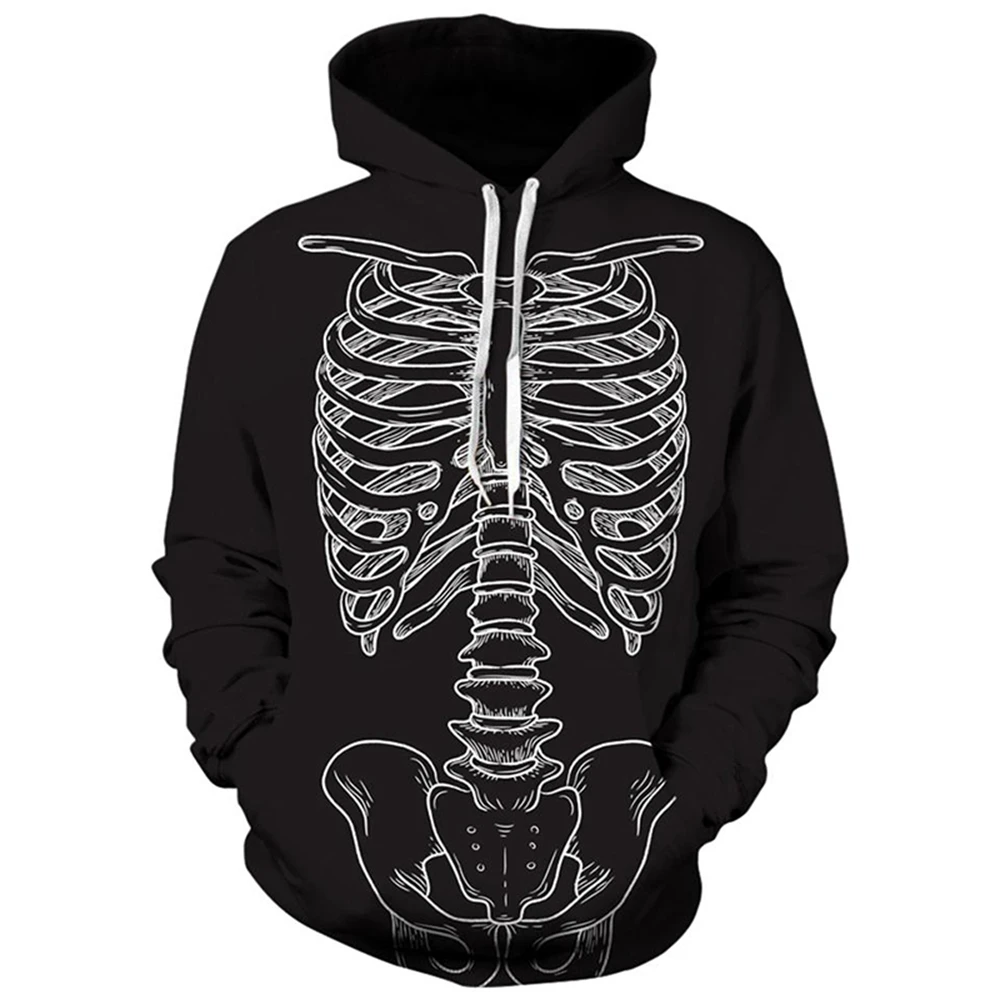 

Vintage Hoodie Skull 3D Printed Men's Hooded Sweatshirts Casual Streetwear Unisex Pullovers Fashion Loose Tracksuit Clothing ﻿