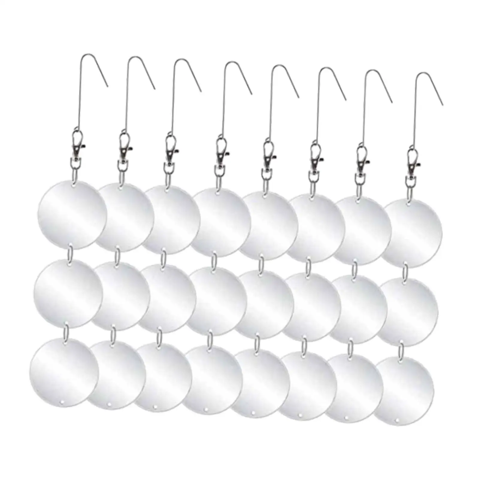 

8-part Set with Reflective Bird Defense Slices for Hanging, Acrylic, Easy to