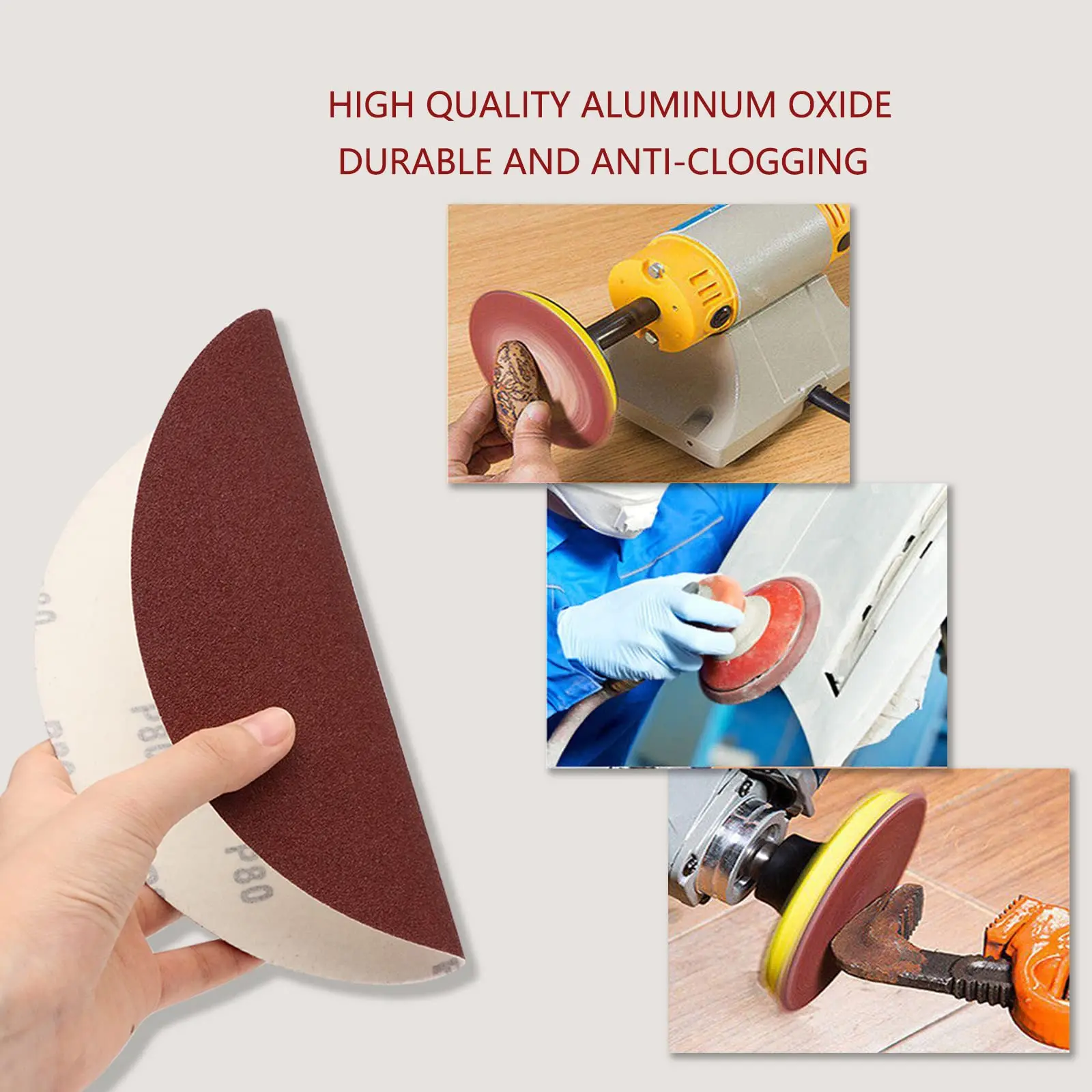 10 Pcs Sanding Discs Set 7inch 180MM Hook & Loop Sandpaper Assorted Grits Sanding Discs 60-2000# for Random Orbital Sander