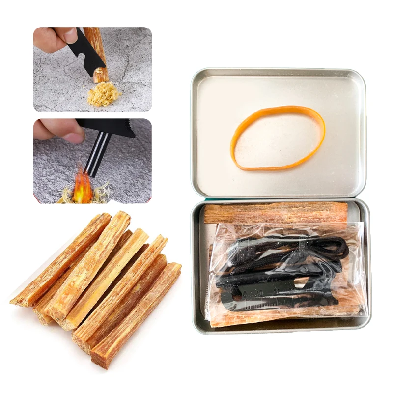 

a box Pure natural ignition matches pine wood kindling matches outdoor fire making tools outdoor camping survival tools flint
