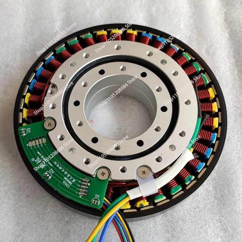 Magnet Brushless DC Motor 700W 14810 Large Hollow Shaft Ultra Low Speed Disc DC Brushless Motor Flat Thin Motor Large Permanent