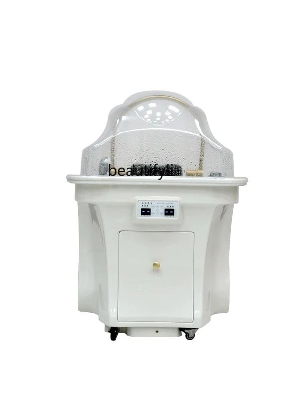 Movable Head Therapy Basin Water Storage Type with Constant Temperature Water Circulation Fumigation Beauty Shampoo Chair