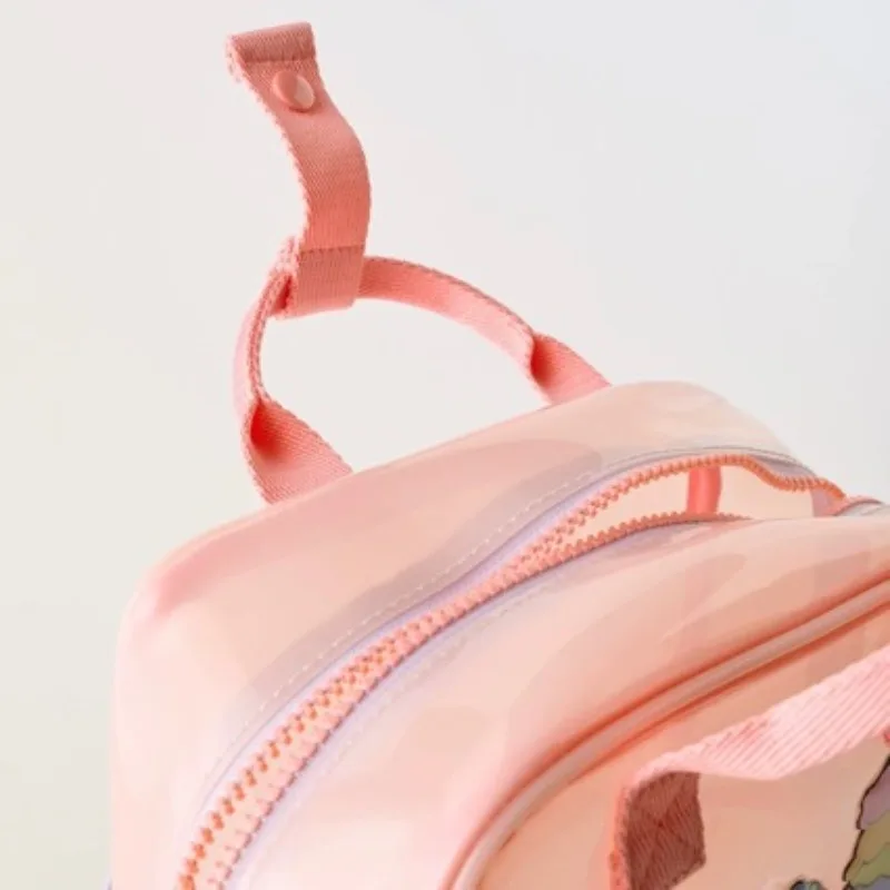 Disney Stitch Mini Backpack Clear Transparent Cartoon School Bag for Girls Kids