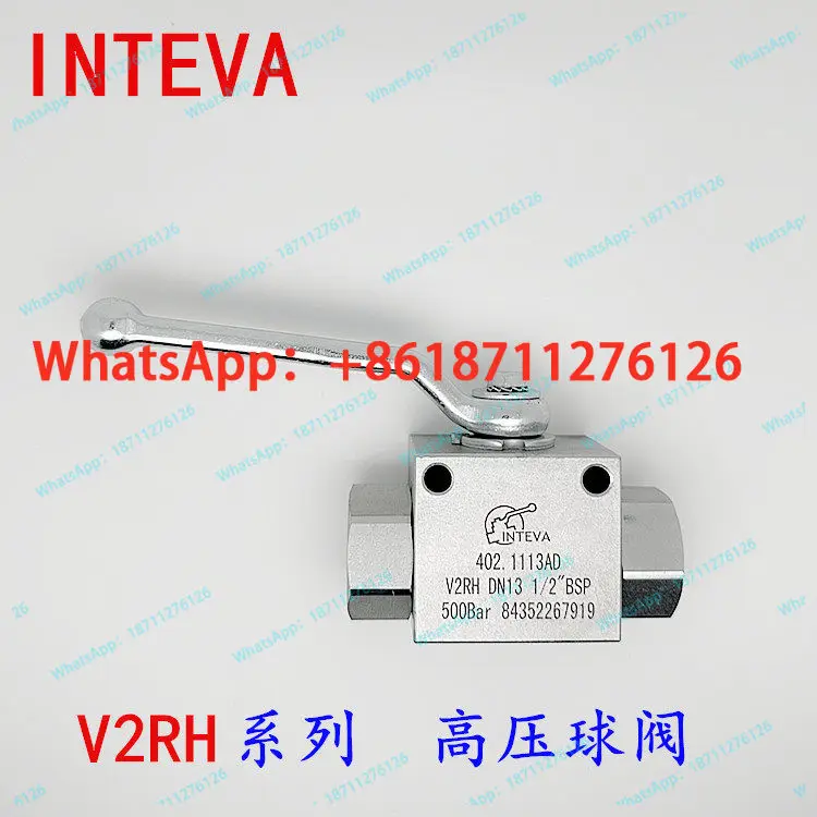Original imported  INTEVA hydraulic V2RH 402 series manual hydraulic high pressure ball valve