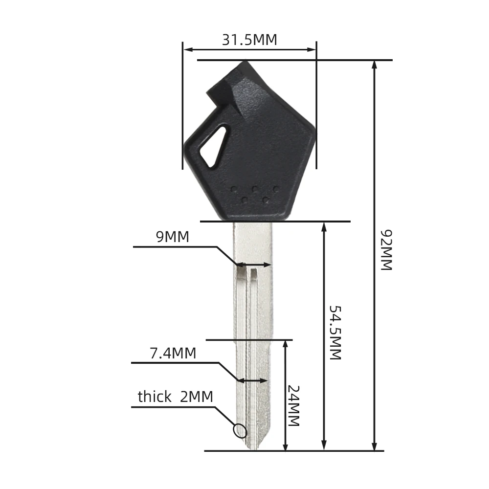 1Pcs New Blank Key Motorcycle Replace Uncut Keys For Qingqi UU UY 125 Little Dolphin motorcycle key embryo