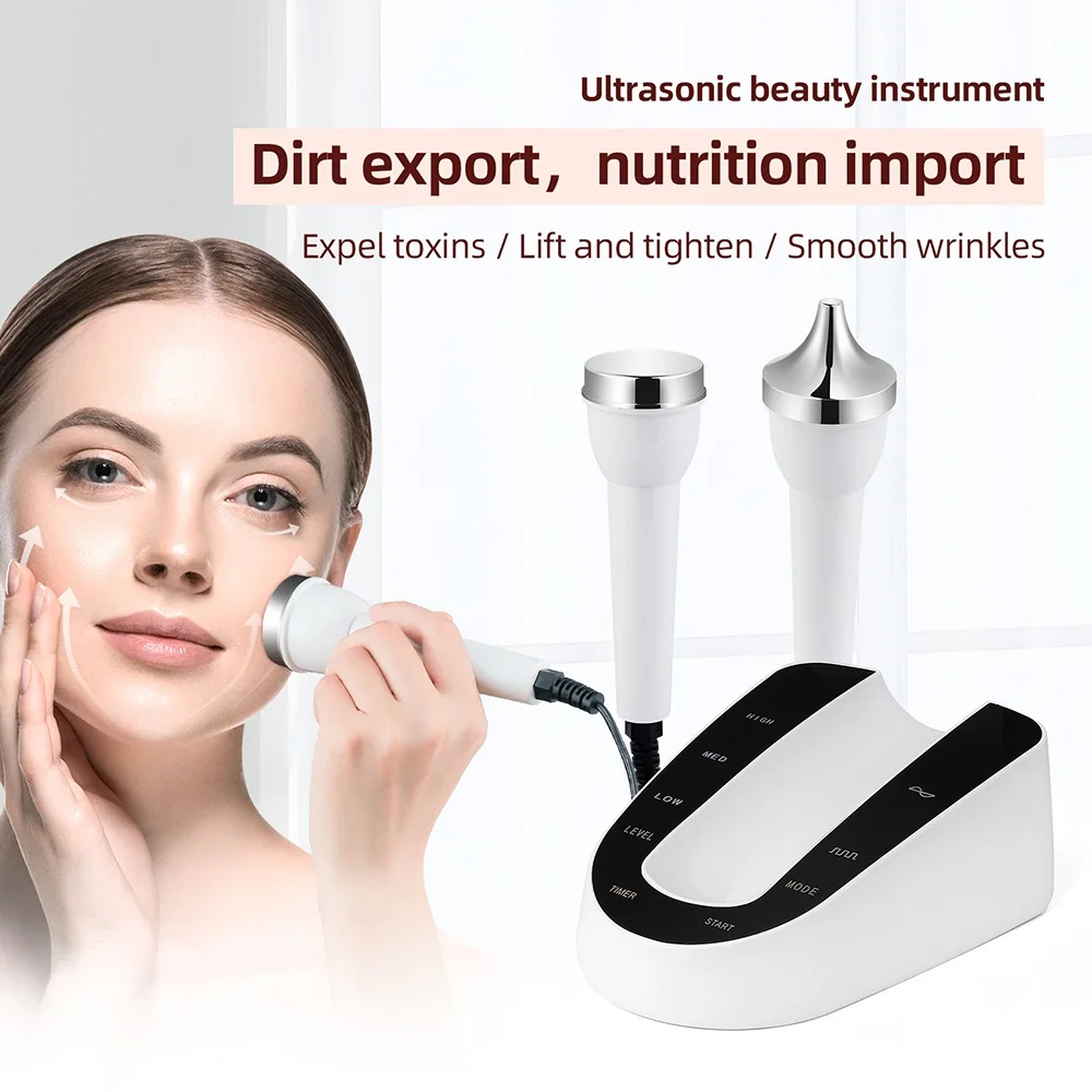 Ultrasound Skin Care Beauty Machine High Frequency Face Eye Massager Face Lifting Facial Clean SPA Ultrasonic Beauty Device