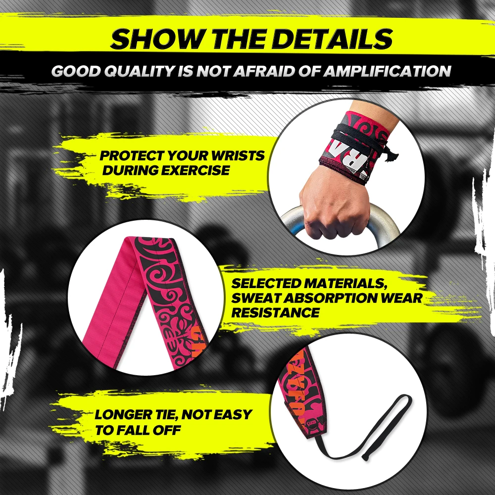 Wrist Wraps,Crossfit Strength Wrap, Street Workout Band muñequeras brace hand,Cotton Ripstop Fabric Weightlifting Wrist Support,