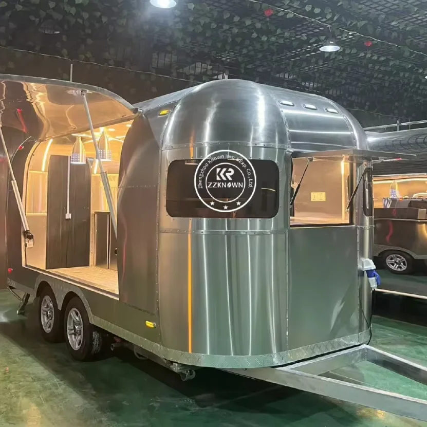 USA Australia  Market Mobile Pizza Trailer Long Airstream Food Trailer For Pizza Making Food Trailer From China