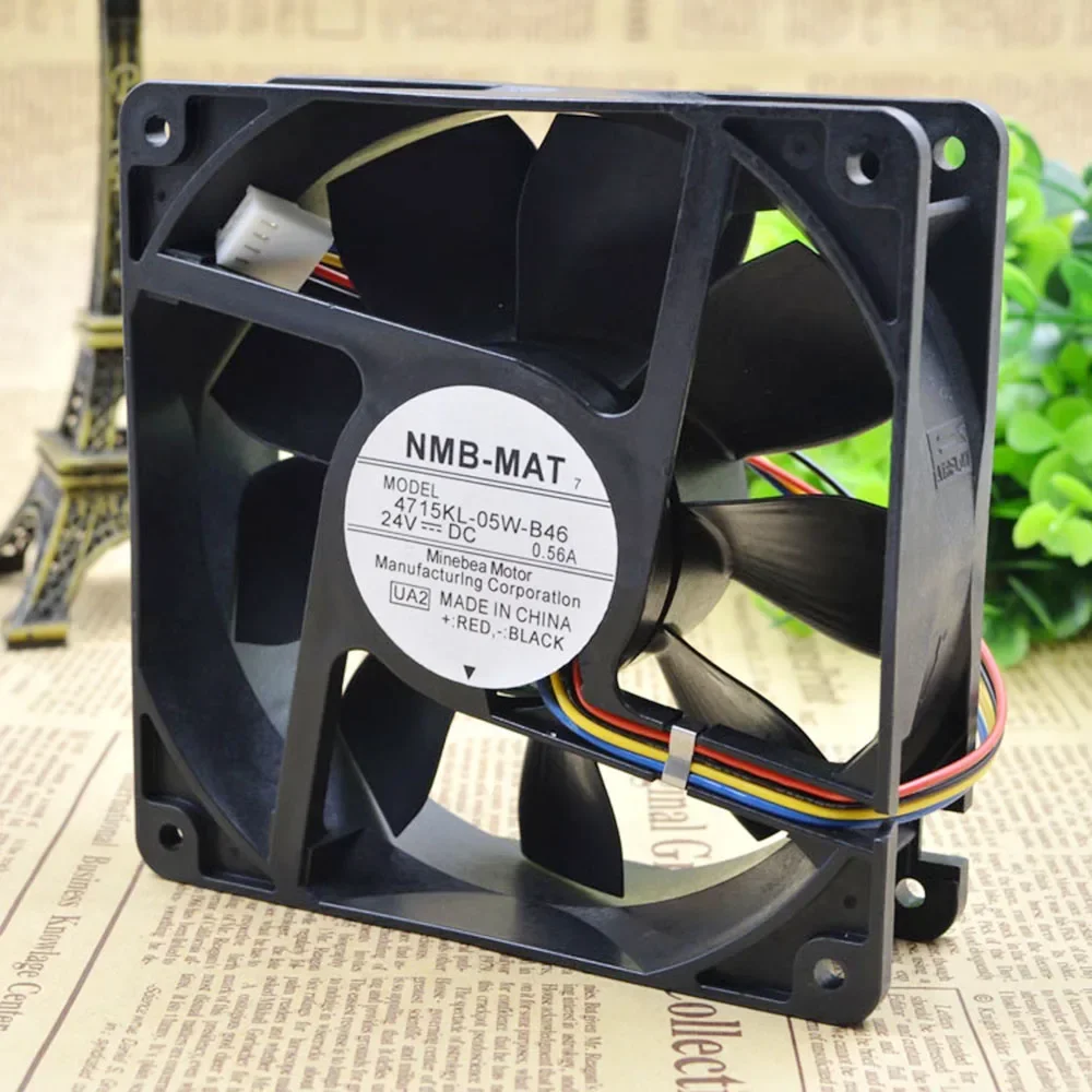 

+New 12cm for NMB Blowers 4715KL-05W-B46 4wires 12038 120X120X38mm DC 24V 0.46A