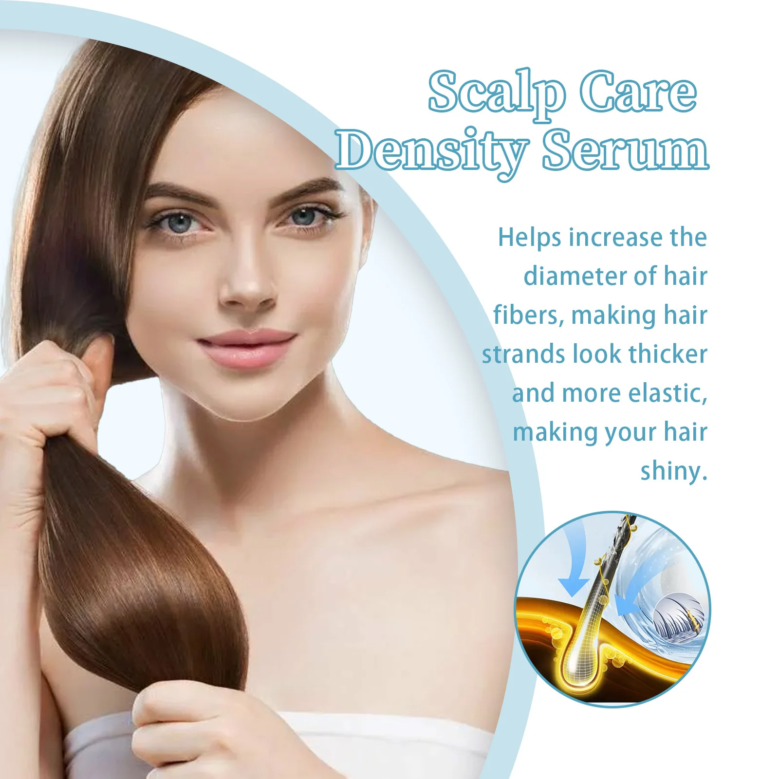 Natural Hair Treatment Serum Hair Growth Repair เสียหนังศีรษะ Deep Nourishment Essence Shiny Smooth Beauty Hair Care ผลิตภัณฑ์