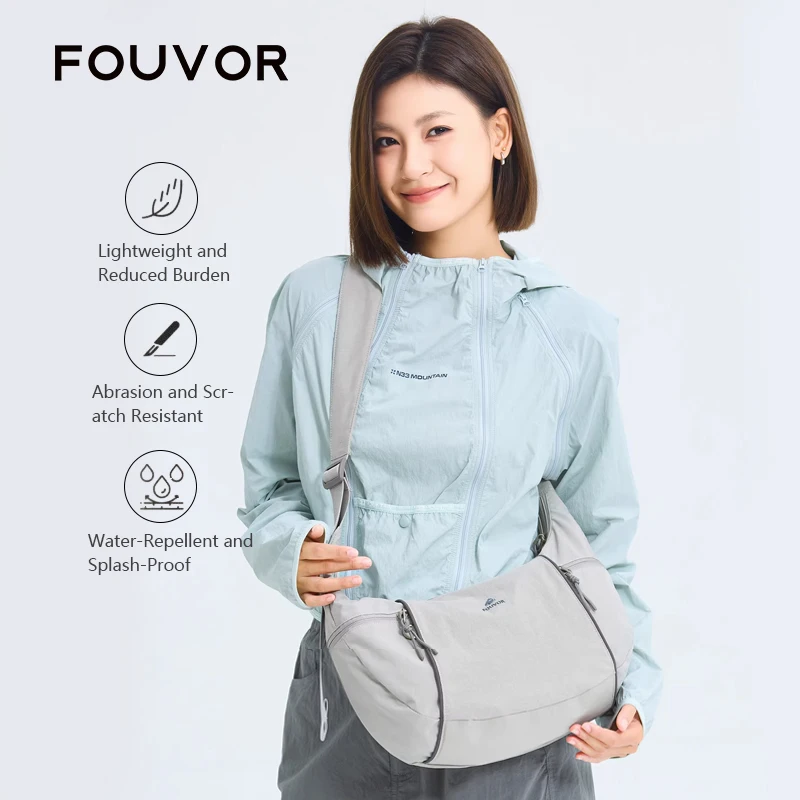 

Легкая женская сумка через плечо Fouvor из холста, новая модная модель 2026 года, сумка-пельмень для поездок на работу, женская сумка 3073-11