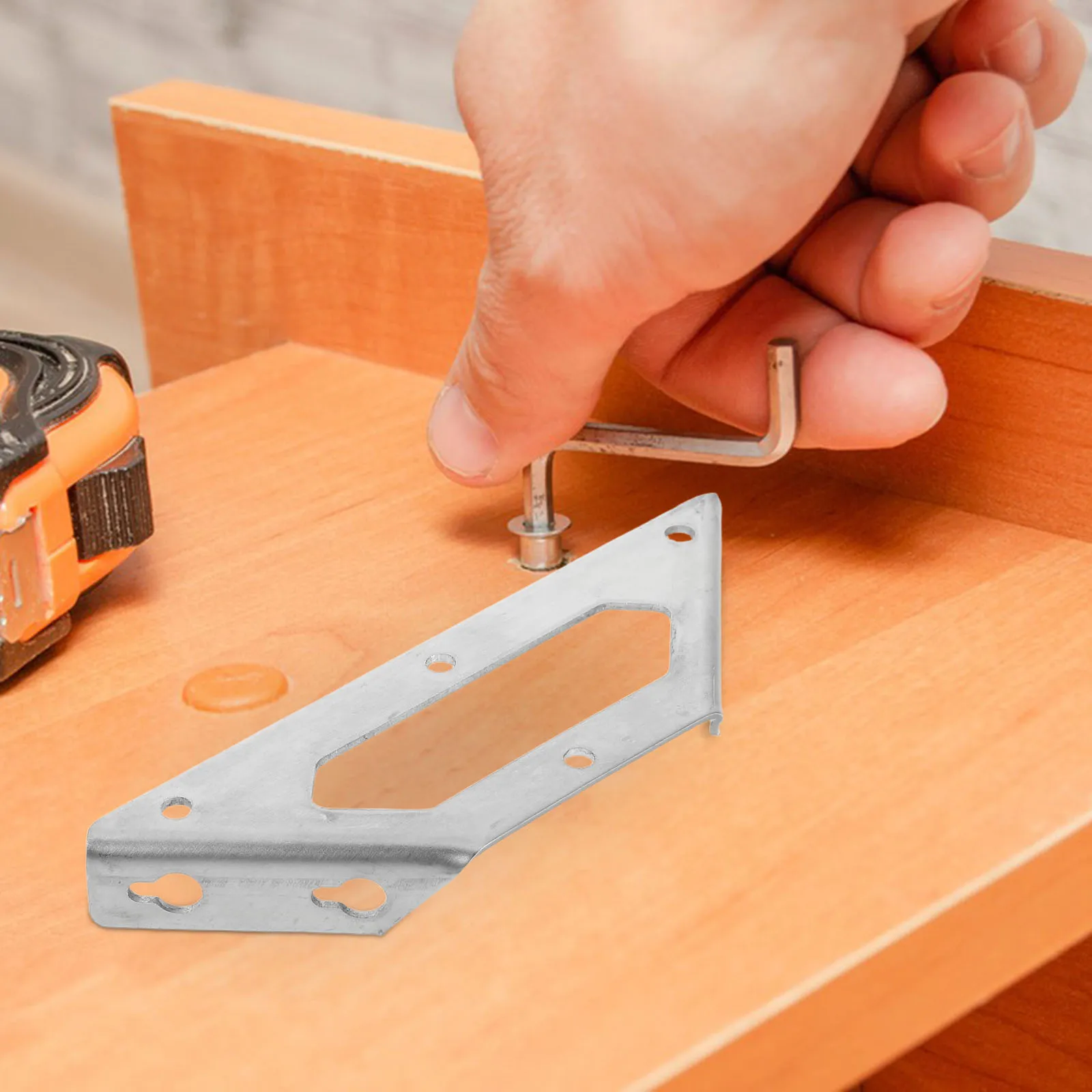 

8Pcs Stainless Steel Furniture Reinforcement Corner Braces Durable Support for Cabinets Shelves Tables Heavy Duty Universal