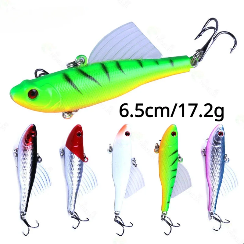 6.5cm 17.2g Quick Sinking Lure Bait VIB Pencil Bait Sea Fishing Fake Bait Fishing Gear Rattlin Hook