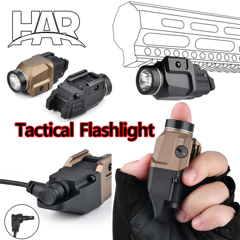 

WADSN Tactical TR-7 A TR-7 TR1 Surefir X300 Ultra X300V X400 XH35 M600 M300 Hunting LED Pistol Flashlight Fit 20MM Rail PEQ15peq