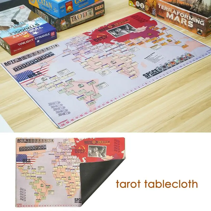 Tarot Card Gril pour Twilight Struggle, Travelling Chart, Ination Board, Allar Pad, Antidérapant Strateg