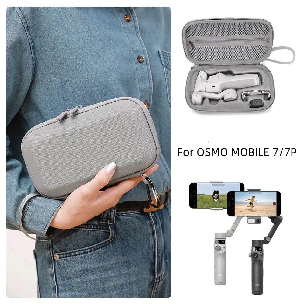 Simple EVA Carring Case Hard Anti-drop Storage Bag Shockproof Waterproof PU Handbag for OSMO MOBILE 7/7P