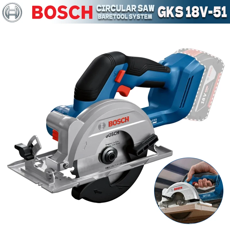 BOSCH GKS 18 В-51 Аккумуляторная циркулярная пила 18 В Профессиональная электрическая пила 140 мм Деревообрабатывающий режущий станок Электроинструменты Bosch BOSCH GKS 18 В-51 Аккумуляторная циркулярная пила 18 В Профессиональная электрическая пила 140 мм Деревообрабатывающий режущий станок Электроинструменты Bosch