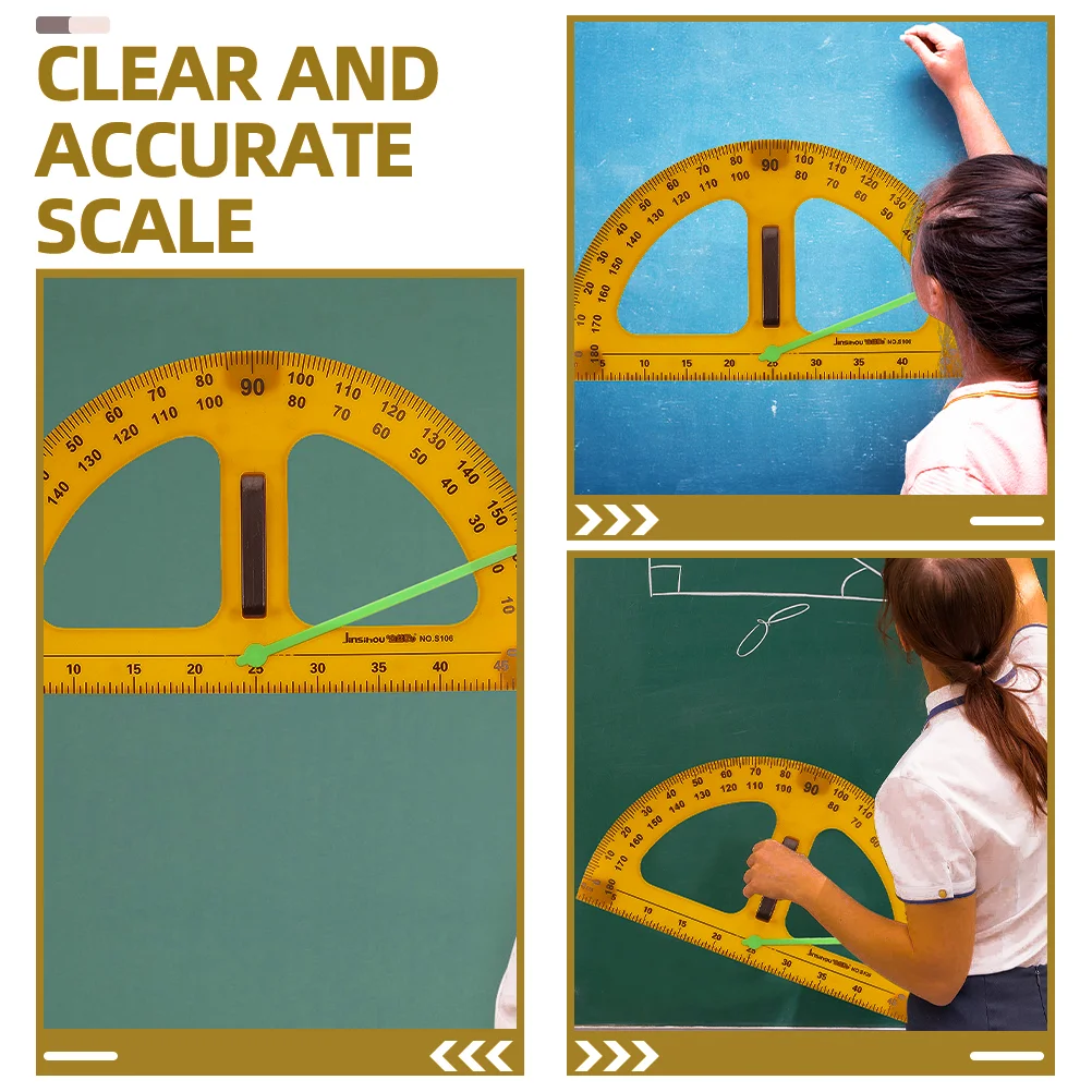 Protractor Teacher Supplies Multifunction Plastic Stationery Measuring Drafting Tool for Geometry Work