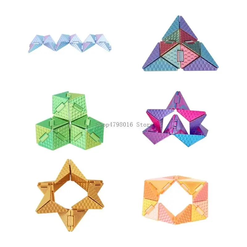 3D Folding Cubes Puzzle Set Portable Teaser Toy Stress Relief For Adults Kids Durable Plastic Creative Design