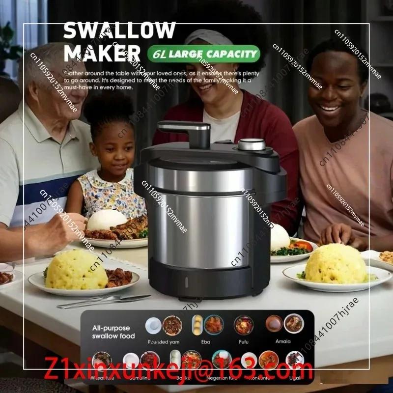 6L New African Staple Food Machine FUFU Machine, Ghana Banku Maker, Swallow Paste, Meat Grinder
