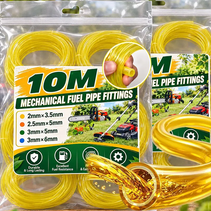 10-1M Fuel Gas Line Hose Yellow PU 4 Sizes Petrol Line Tubing Trimmer Chainsaw Blower Engine Spare Parts Power Tools Accessory