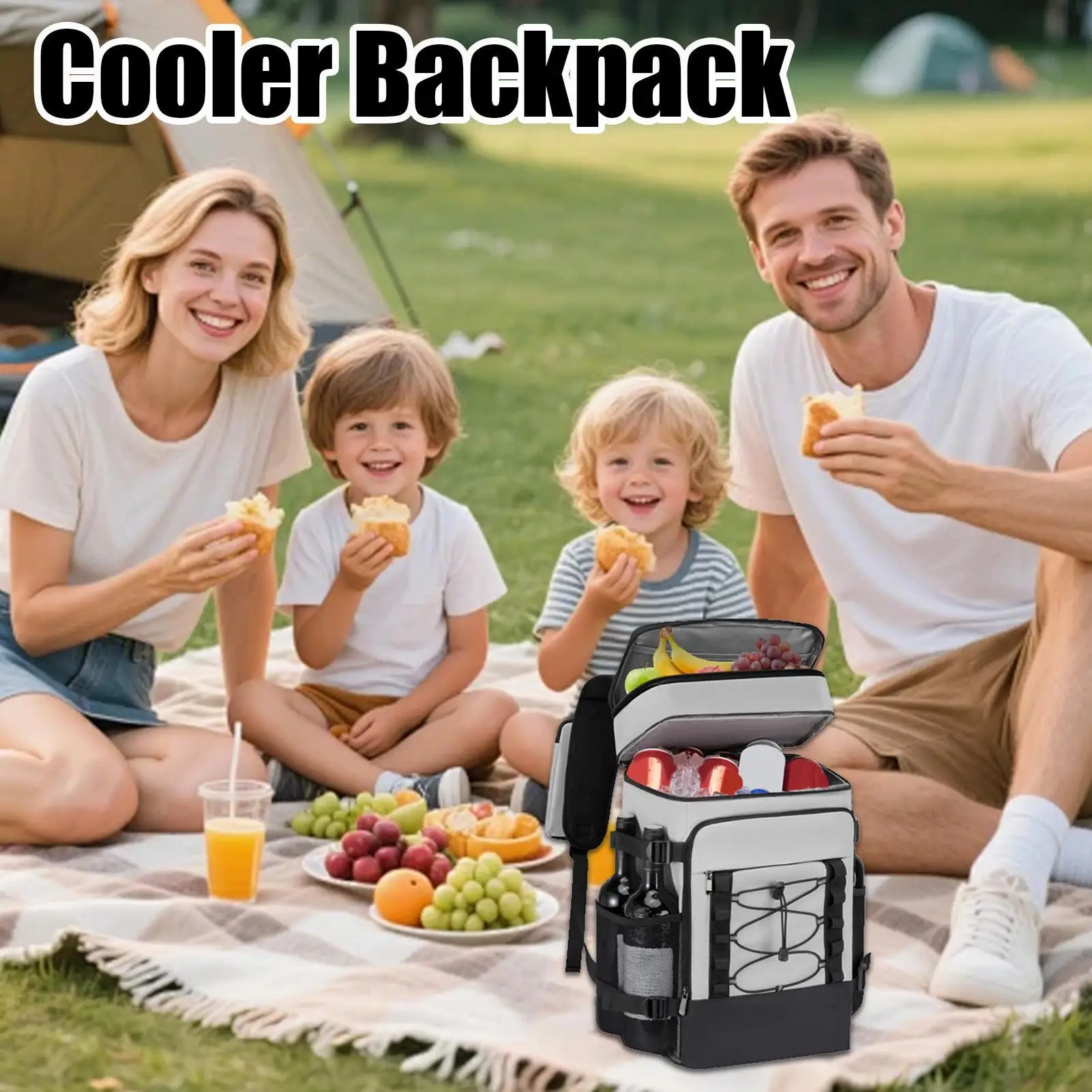 Cooler Backpack Soft Cooler Backpack For Men Women Reusable Portable Soft Ice Box Tote Cooling Bag For Camping Travel Hiking