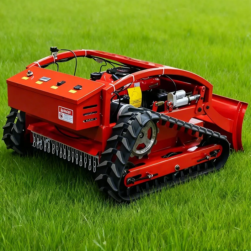Control Walking Tractor Garden Grass Cutting Machine Automated 1500WIndustrial Crawler Robot Lawn Mower Self Propelled Remote