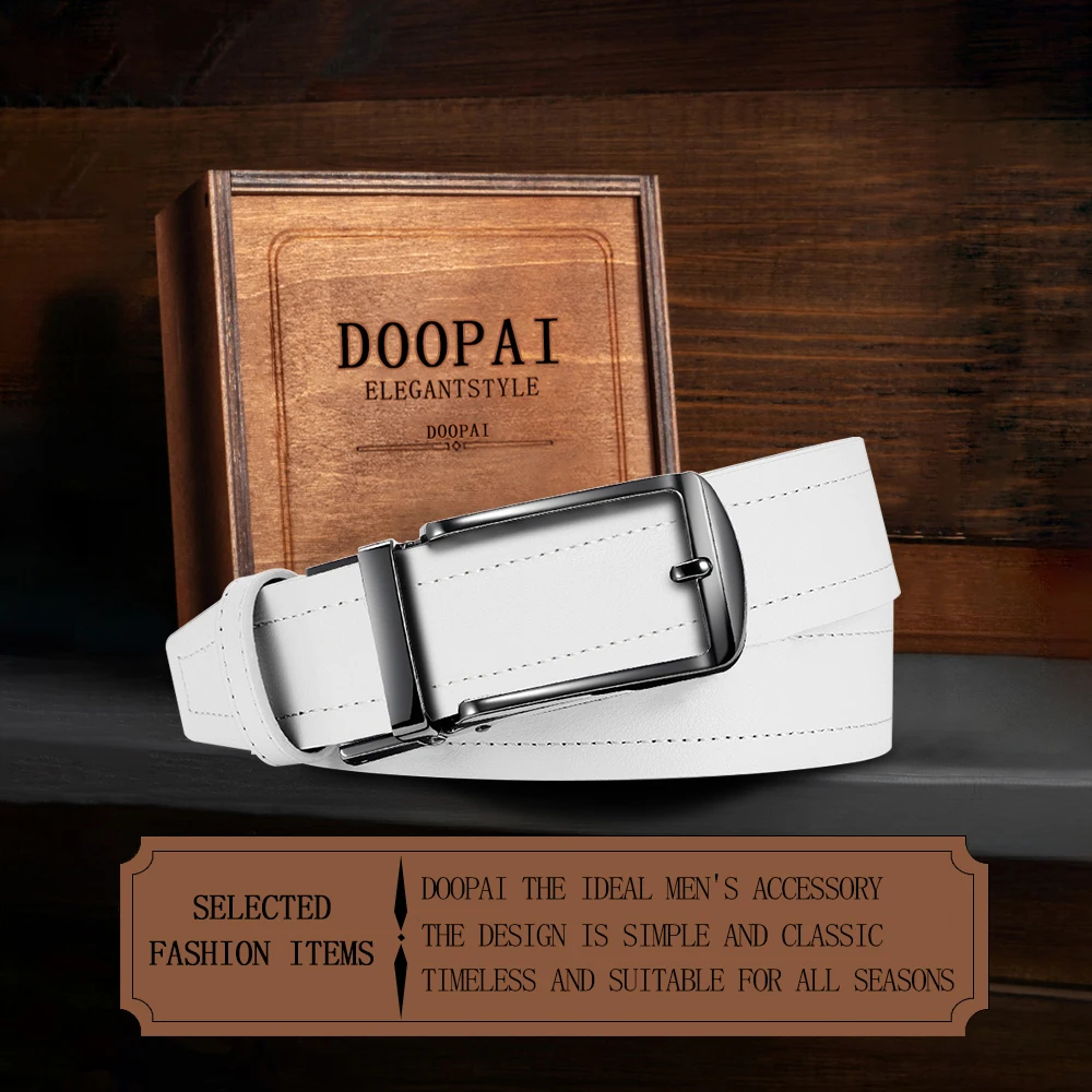 Men's Ratchet Belt with Rotating Buckle, Automatic Alloy Buckle Waist Strap for Jeans, Business Casual, Ideal Gift for Men