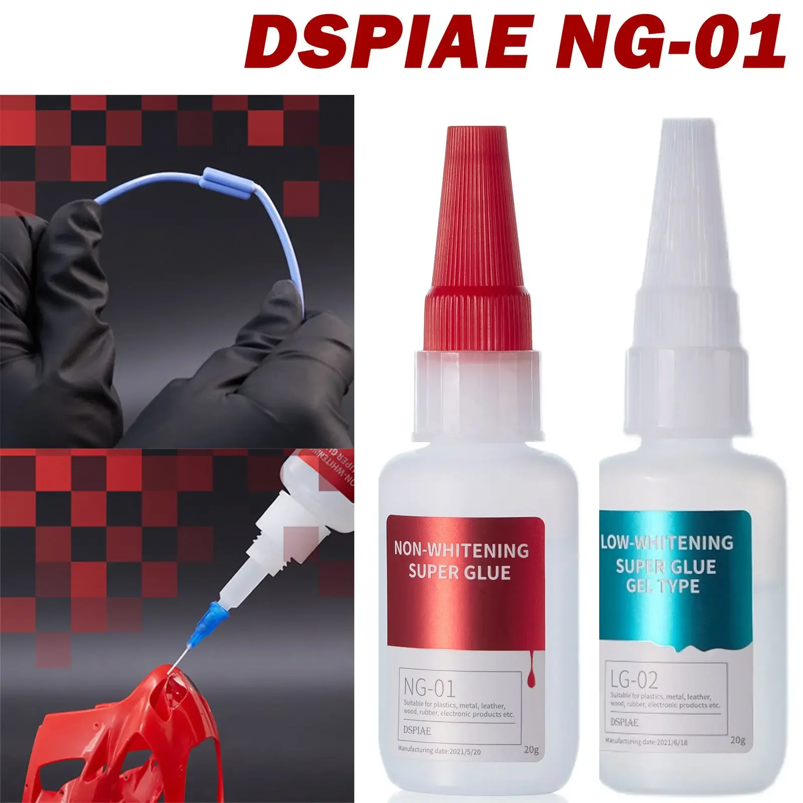 DSPIAE NG-01 Non-fogging Instant CA LG-02 Low-fogging Instant CA Blue Red