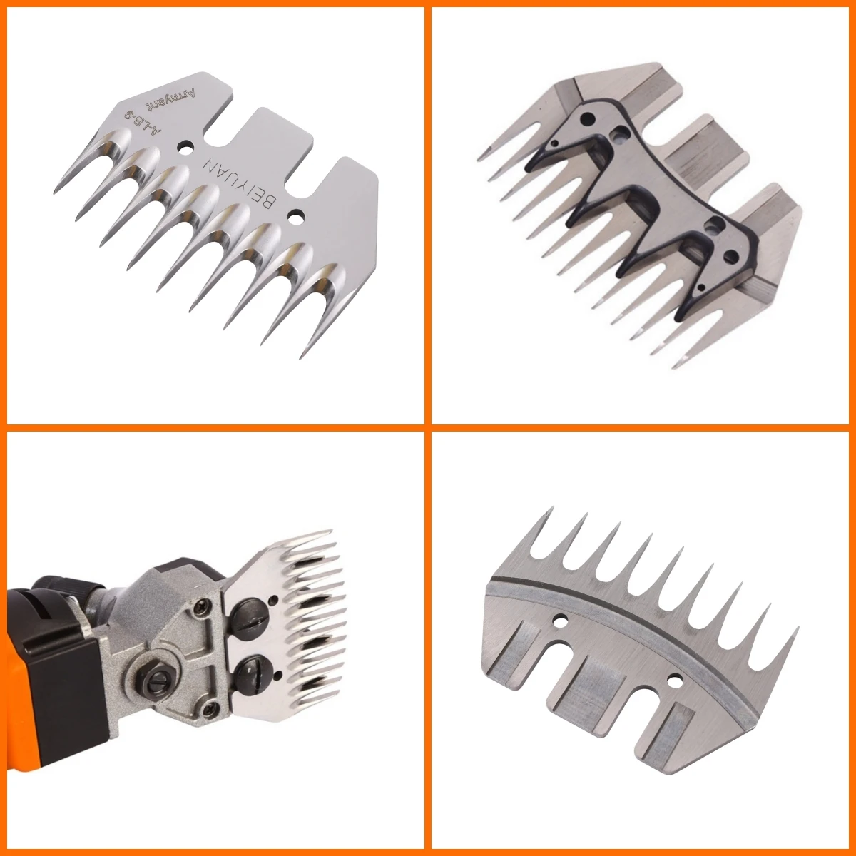

9/13 Teeth Stainless Steel Wool Electric Shearing Blades Straight/Curved Fixed Blades Trimming Wool Goat Sheep Shearing Blades