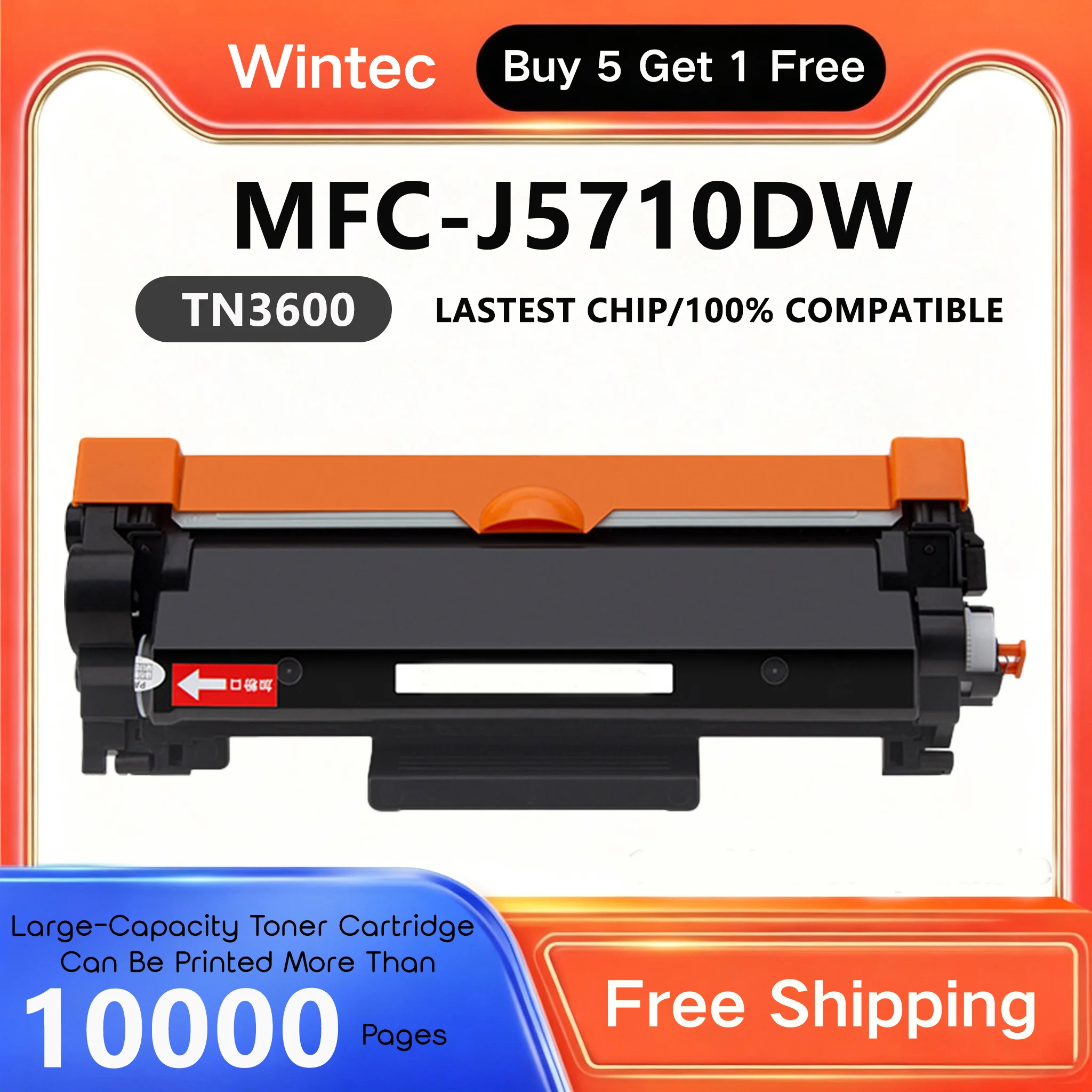 Win TN3600 for Brother HL-L5210DN L5210DW L5210DWT L5215DW L6210DW L6210DWT L6217DW L6310DW powder refill laser toner cartridge