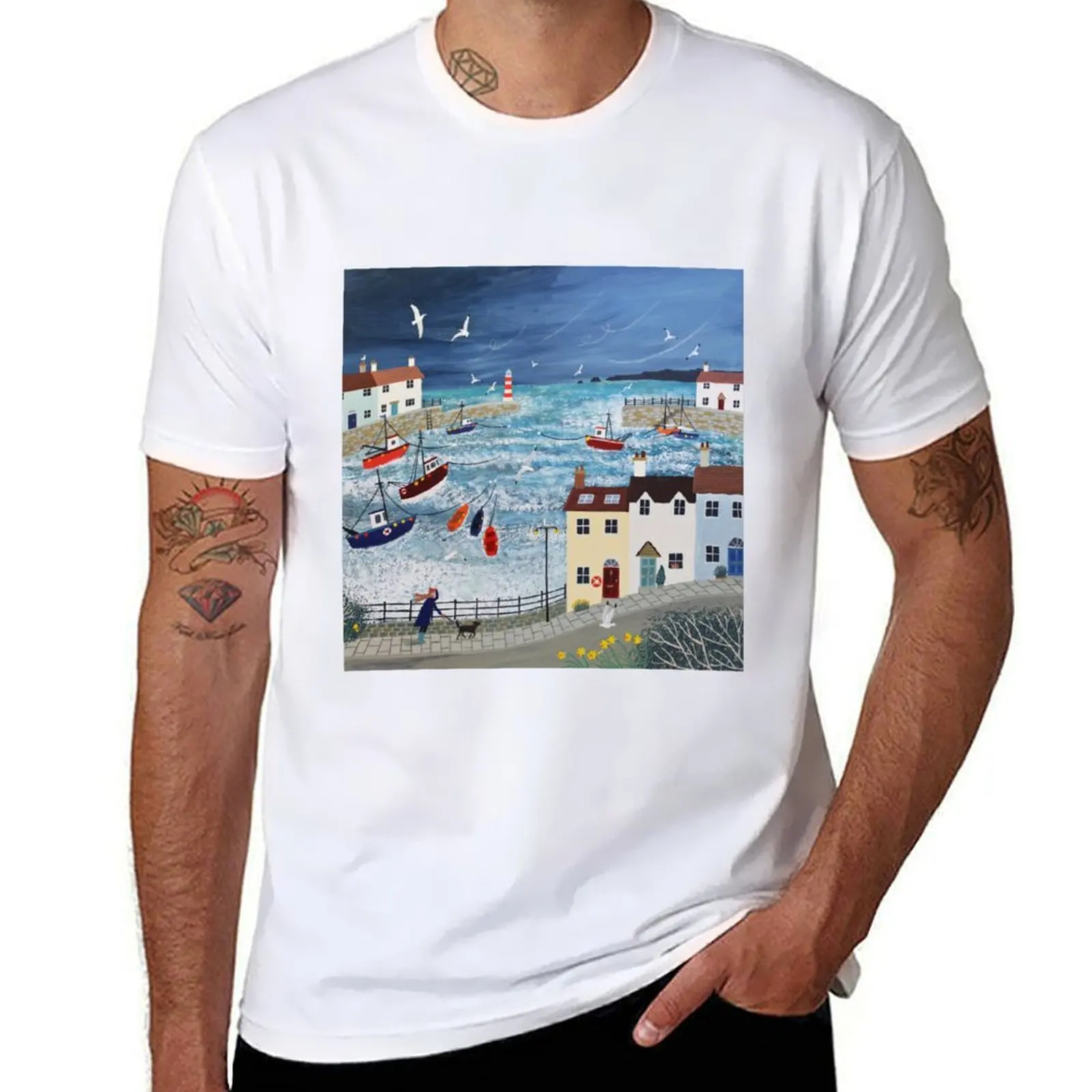 

Stormy Harbour T-Shirt man t shirts for men man t shirts high quality luxury brand T-Shirt