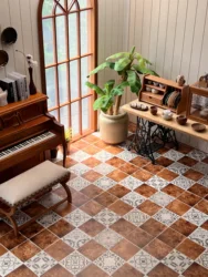 1/6 Doll House Miniature Floor tiles Floor tiles available on both sides