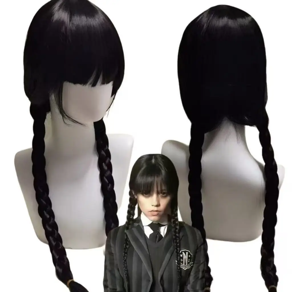 

1 шт., черная коса Qiliuhaizhongfen Fried Dough Twists, американская драма, ролевая игра, имитация парика для кожи головы на среде