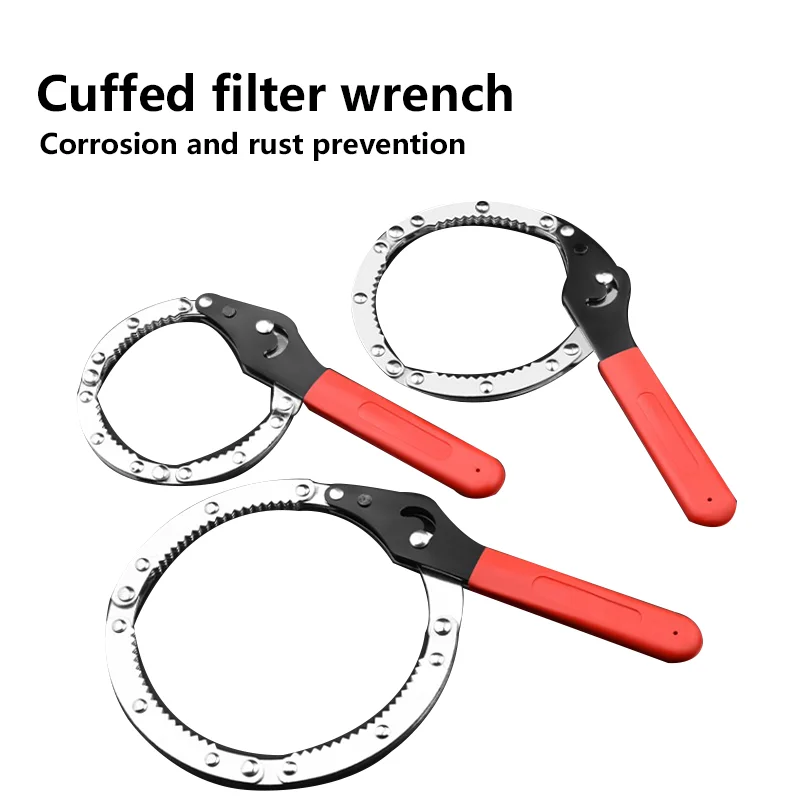 8/12 Inch 1 Pc Adjustable Vehicle Car Engine Oil Filter Chain Grip Wrench Spanner Remover Tools Auto Car Accessories