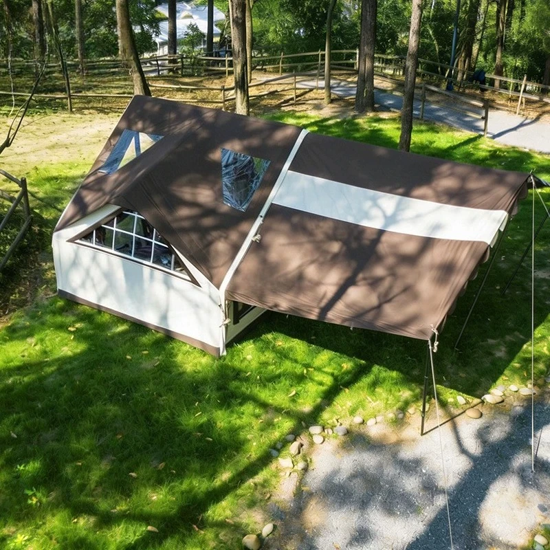 Inflatable tent, family exquisite camping retro inflatable tent