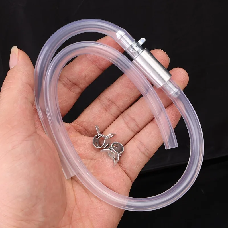 1Set Brake Bleeder Hose Motorcycle Brake Bleeder Kit with Nozzle Cap & Clamp One Way Check Valve Tube Bleeding Accessories