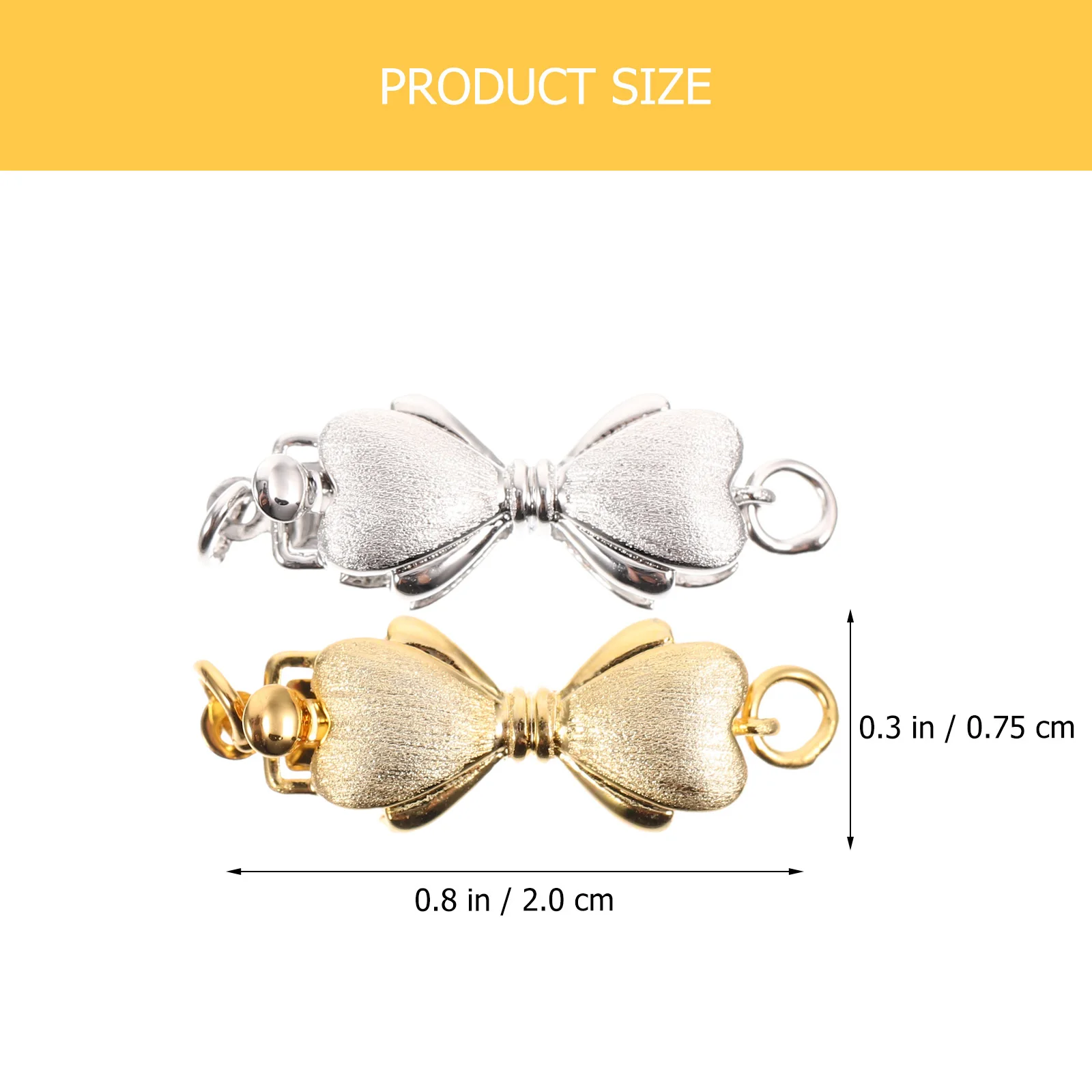 2Pcs Pearl Necklace Clasp Comfortable to Wear Metal Jewelry Clasp for Necklace Bracelet DIY Decorative Bracelet Clasps