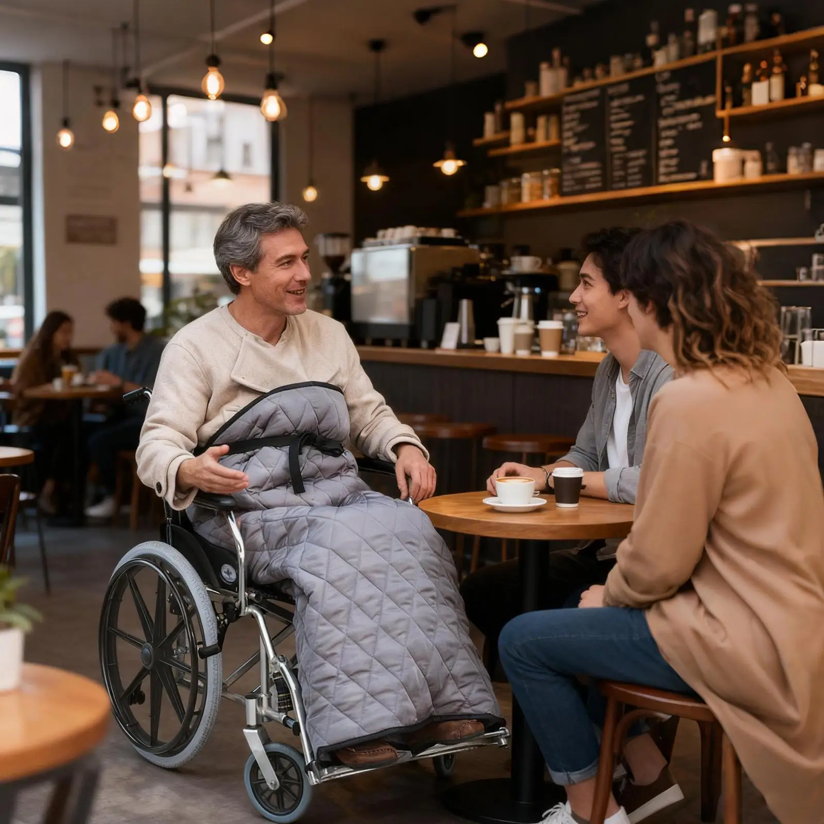 Lap Blanket For Wheelchair Users Foot And Leg Warming Supplies Winter Windproof Wheelchair Blanket For Disabled Individuals