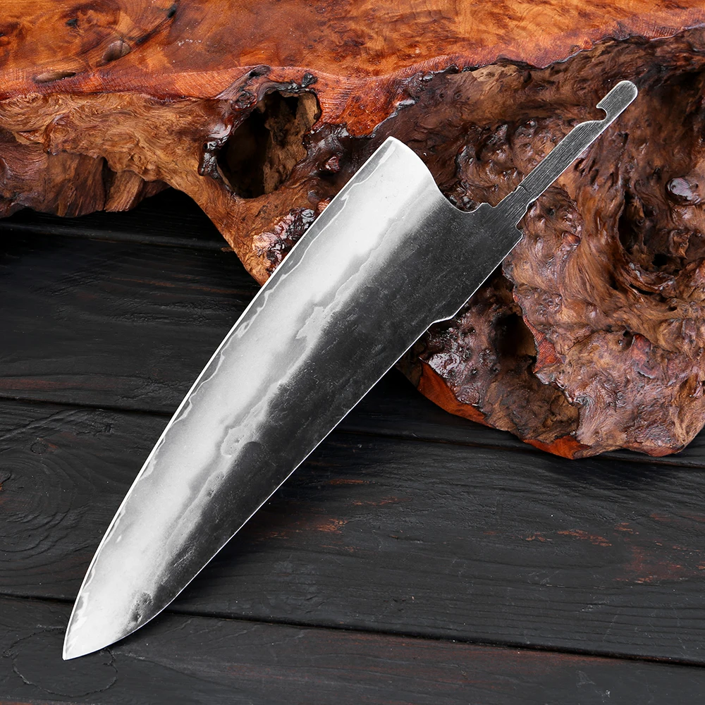 Трехслойный композитный стальной японский нож шеф-повара, пустое лезвие 9CR18, острый сердечник, кухонный нож, ручная работа, пустое лезвие для самостоятельного изготовления