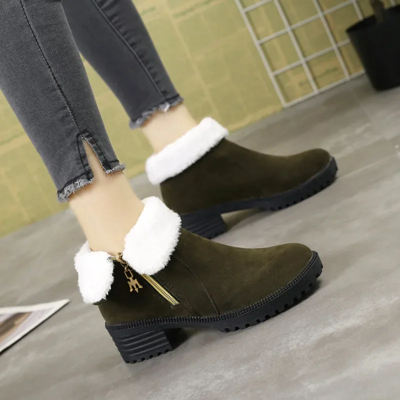 HOT Women Boots Winter Shoes Plus Size Hot Platform Female Warm Botas Mujer  Booties Ankle For Women Snow Boots Black 2020