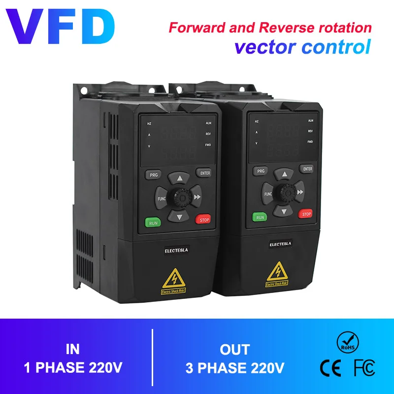 ES280 VFD 2.2KW Economical Single phase 220V to three-phase motor pump driver frequency converter 220V AC drive