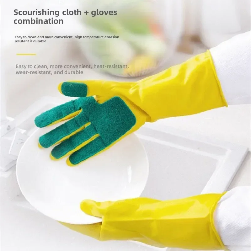 Right hand gloves dishwashing cleaning cloth kitchen gloves house cleaning tools dish washing gloves