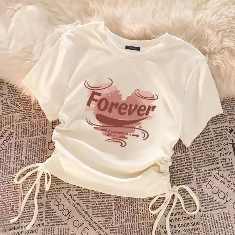 2-14  design Baby girls cotton T-shirts Short-sleeve Tops Kids Summer Children Tees Fashion Teenager Blouse Outfits Clothing
