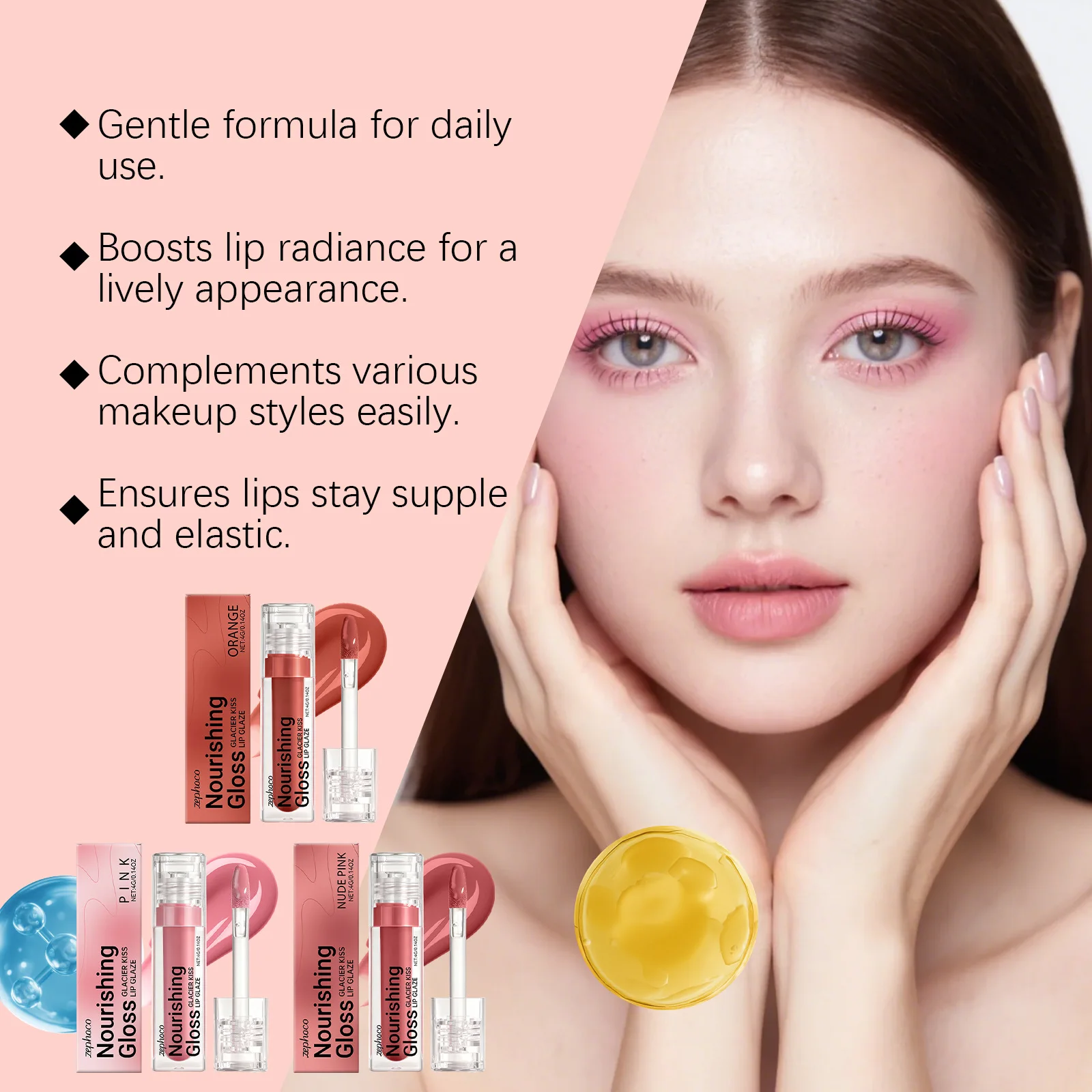 Hydraterende Lipgloss 3D Spiegelglans Liplak Verlicht Droogheid Schilfering Voedt Lichtgewicht Kleurende Lippenbalsem Schoonheid Make-up