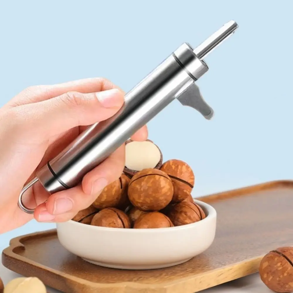 Stainless Steel 2-in-1 Nut Cracker Manual Clever Design Nut Opener Rust-proof Fast Opener Pecan Tong Sheller Kitchen Tool