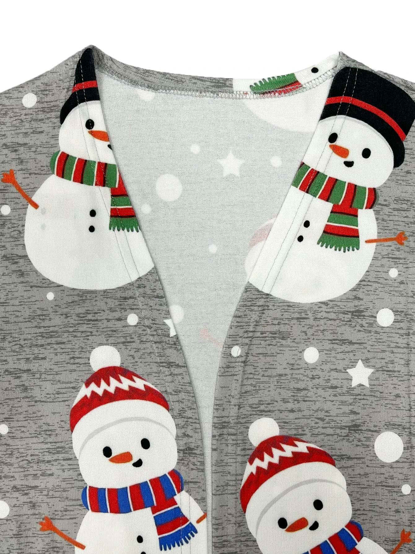 เสื้อคลุมคาร์ดิแกนแขนยาวพิมพ์ลายคริสต์มาสใหม่สำหรับผู้หญิงไซส์ใหญ่สไตล์ยุโรปและอเมริกาสำหรับฤดูใบไม้ร่วงและฤดูหนาว