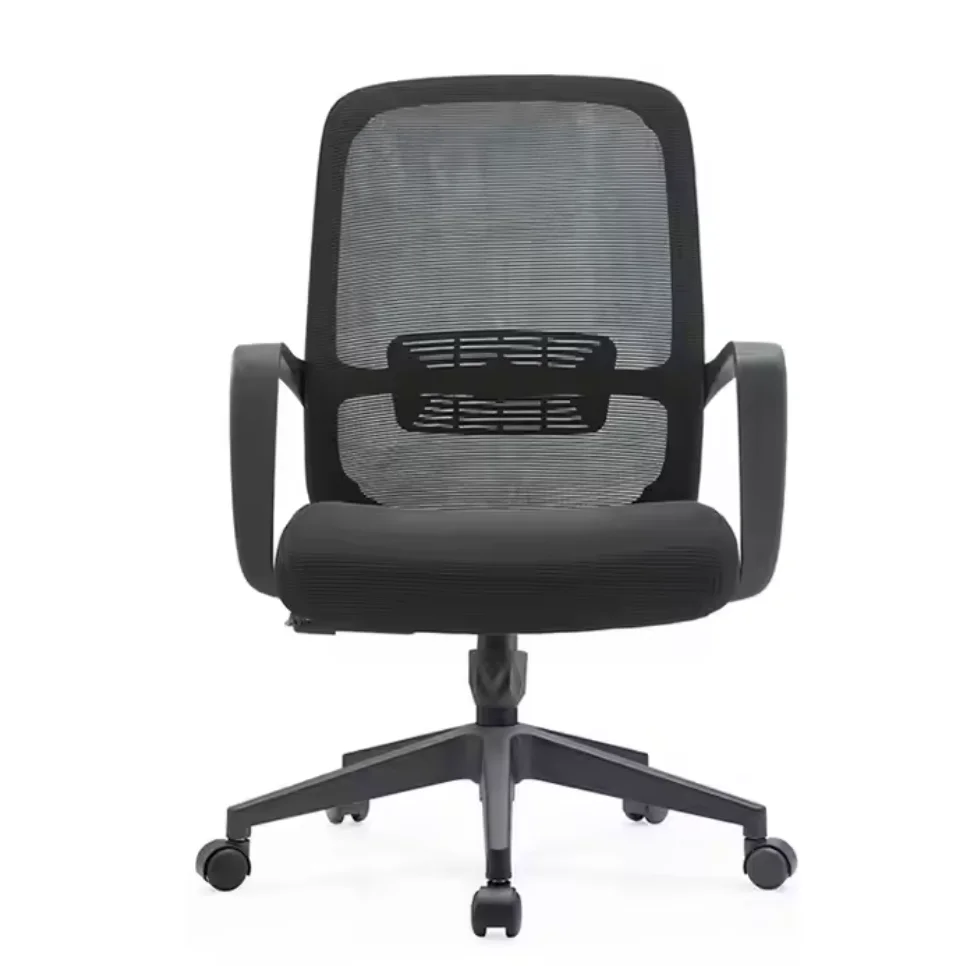 Contemporary Executive Office Chair with Swivel Function and Adjustable Armrests Modern Design and Mesh Material